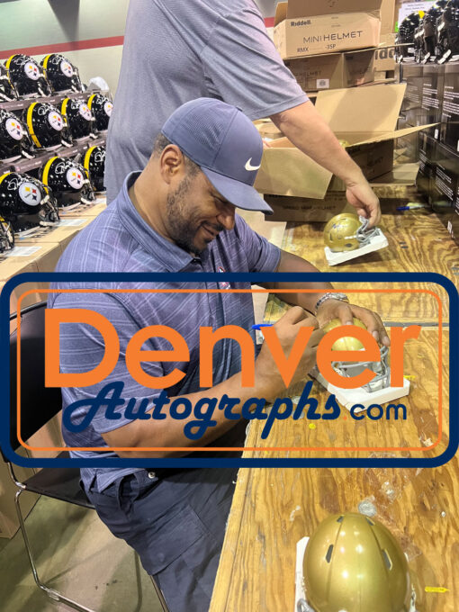 Jerome Bettis Autographed Notre Dame Fighting Irish Mini Helmet Beckett W 51772