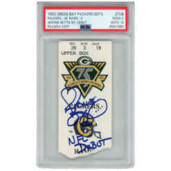 Jerome Bettis Autographed Los Angeles Rams NFL Debut Ticket Slab PSA 59405