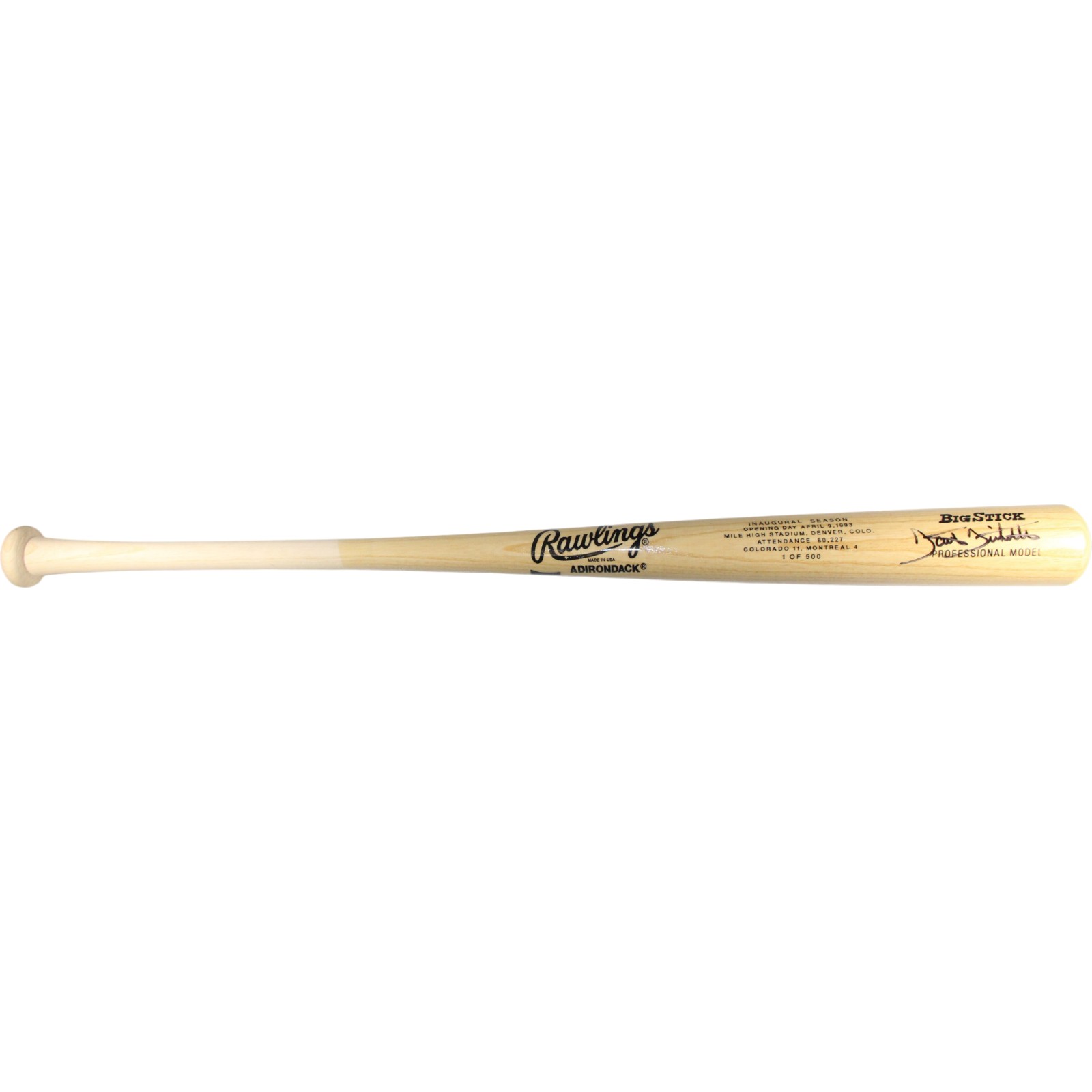 Dante Bichette Signed Colorado Rockies 1993 Inaugural Season Bat Beckett 53411 2 Dante Bichette Signed Colorado Rockies 1993 Inaugural Season Bat Beckett 53411
