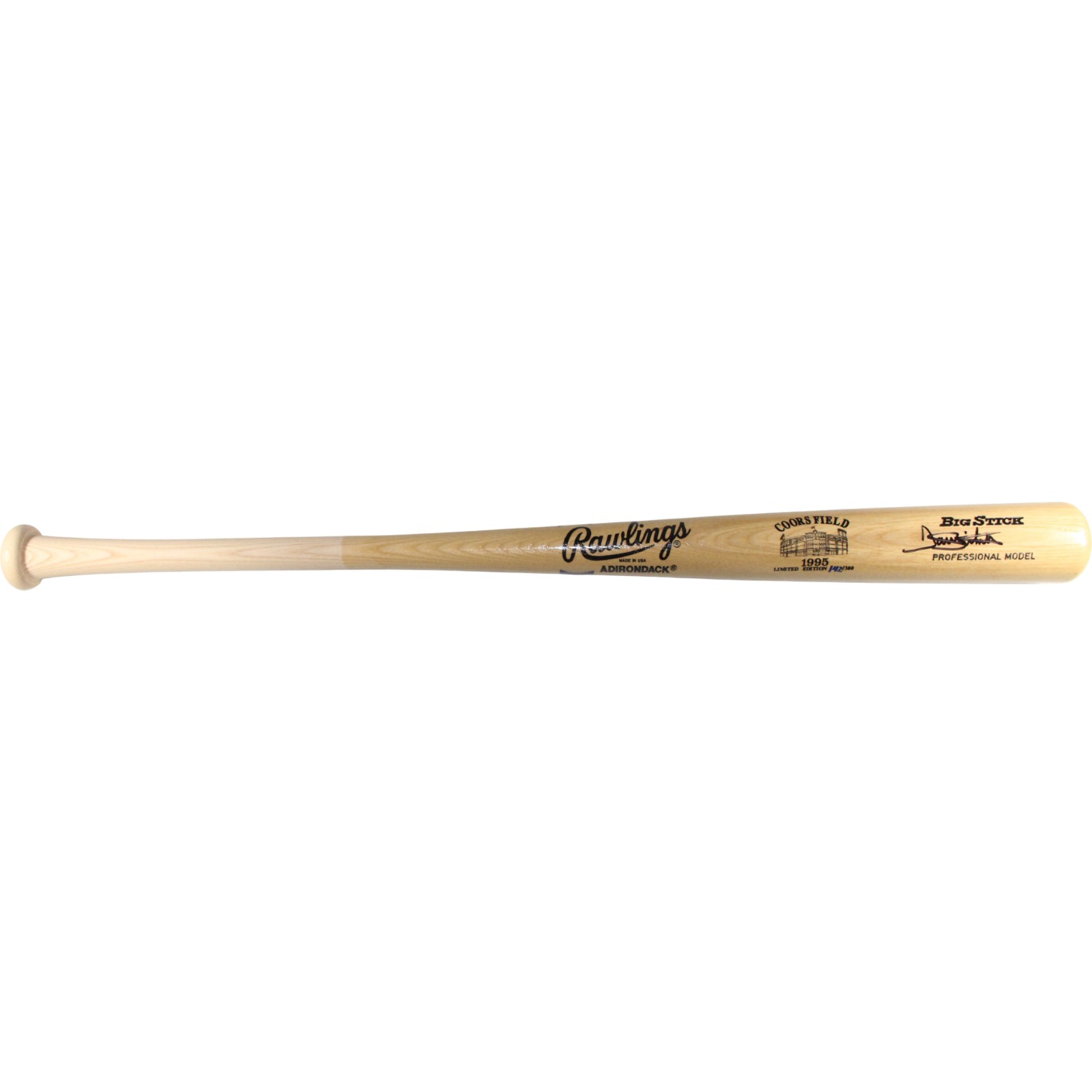 Dante Bichette Autographed Colorado Rockies 1995 Coors Field Bat Beckett 53400