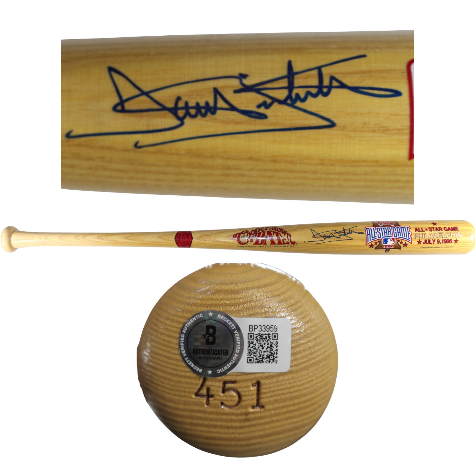 Dante Bichette Autographed Colorado Rockies 1996 All Star Game Bat Beckett 53395
