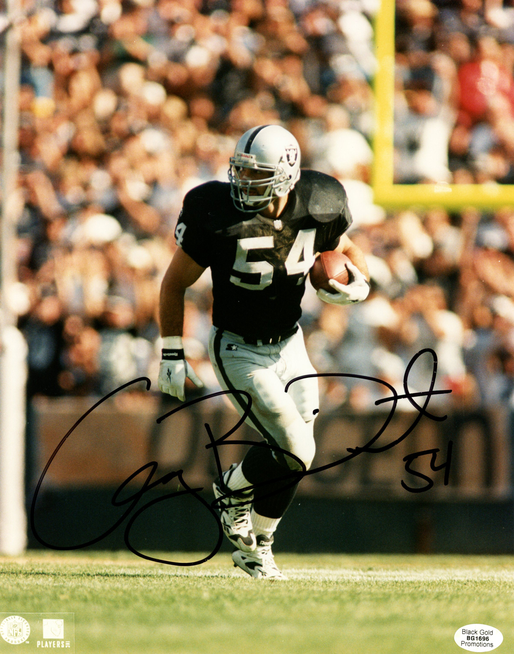 Greg Biekert Autographed/Signed Oakland Raiders 8x10 Photo