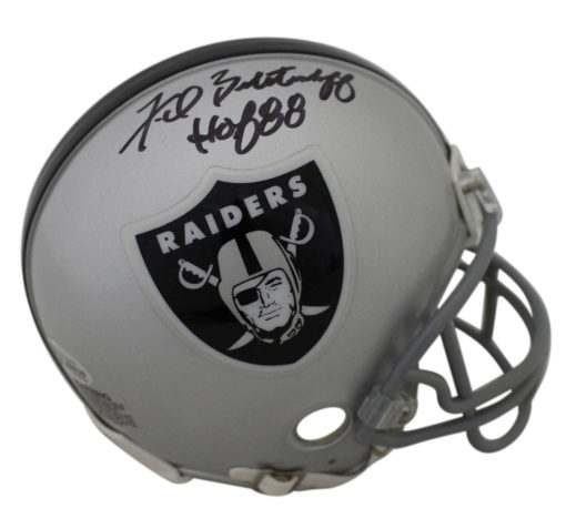 Fred Biletnikoff Autographed Oakland Raiders Mini Helmet HOF BAS 24528