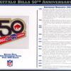 Buffalo Bills 50th Anniversary Patch Stat Card Official Willabee & Ward