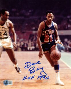 Dave Bing Autographed/Signed Detroit Pistons 8x10 Photo Beckett 57403