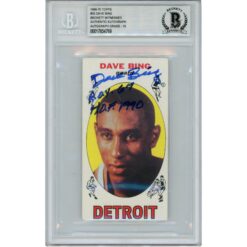 Dave Bing Autographed 1969 Topps #55 2 Insc. Slabbed Trading Card Beckett 50662