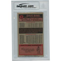 Dave Bing Autographed 1976-77 Topps #76 HOF Slabbed Trading Card Beckett 50623