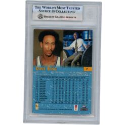 Dave Bing Autographed 1996 Topps Stars #7 Slabbed Trading Card Beckett 50640