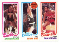 1980-81 Topps Junior Bridgeman, Larry Bird, Ron Brewer #198-31-146 Card 55915