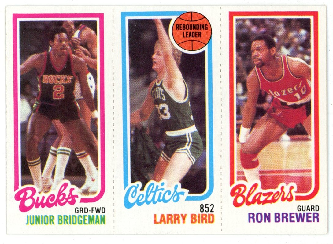 1980-81 Topps Junior Bridgeman, Larry Bird, Ron Brewer #198-31-146 Card 55915