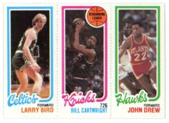1980-81 Topps Larry Bird, Bill Cartwright, John Drew #23-164-34 Card 55916