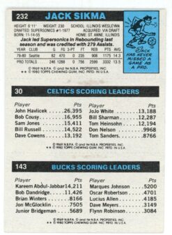 1980-81 Topps Larry Bird, Jack Sikma, Marques Johnson #232-30-143 (RC) 55914