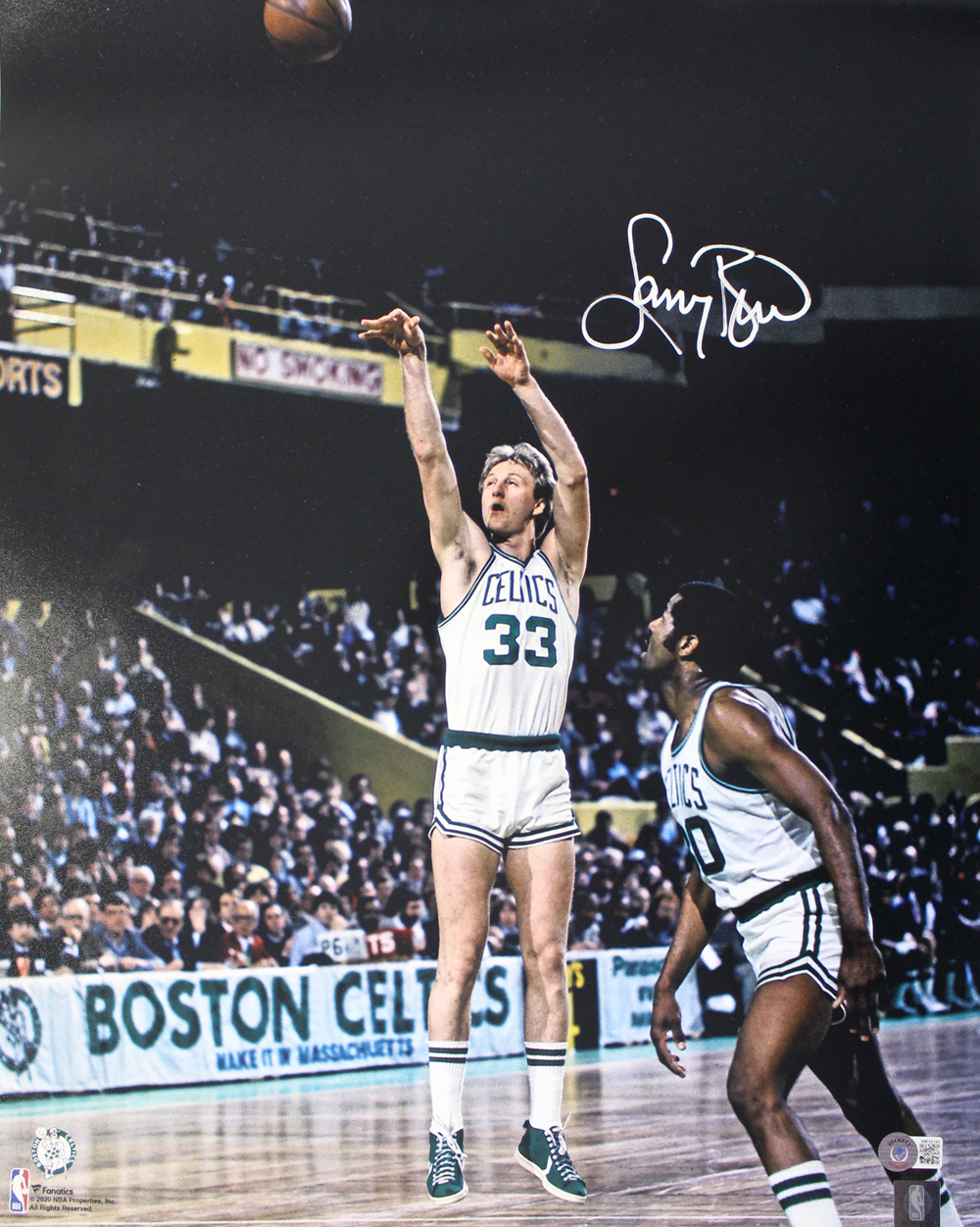 Larry Bird Autographed/Signed Boston Celtics 16×20 Photo Beckett Denver Autographs