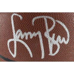 Larry Bird Autographed Boston Celtics Wilson Green Logo Basketball Beckett 50251