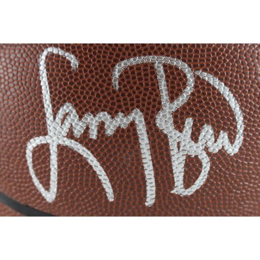 Larry Bird Autographed Boston Celtics Wilson Green Logo Basketball Beckett 50251