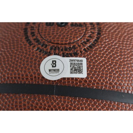 Larry Bird Autographed Boston Celtics Wilson Green Logo Basketball Beckett 50251