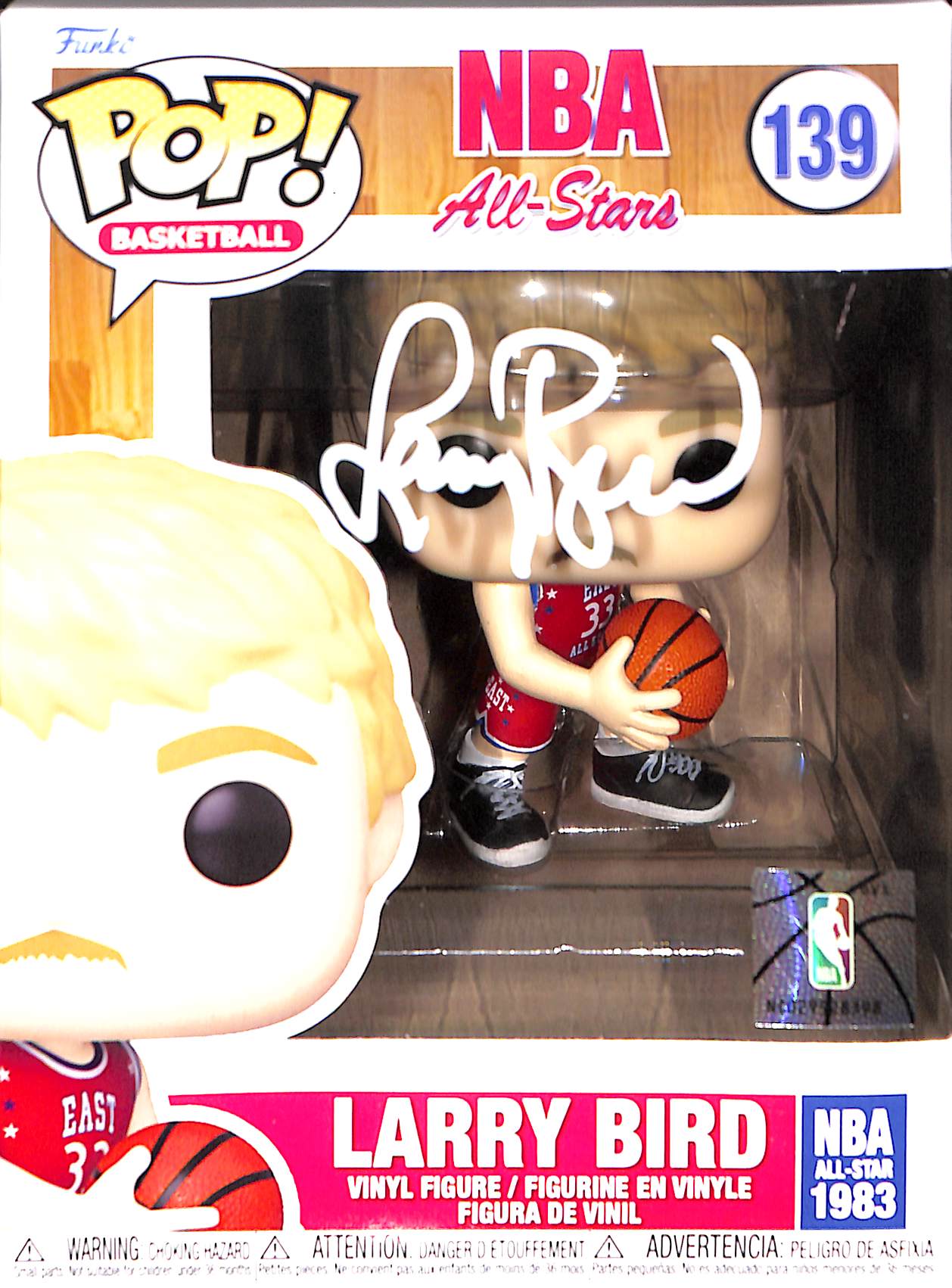 Larry Bird Autographed/Signed Funko Pop! All Star #139 Beckett 