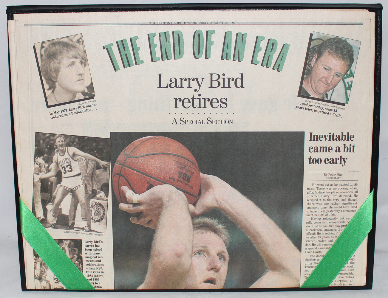 Larry Bird Boston Celtics Larry Bird Retires Special Edition Newspaper Book