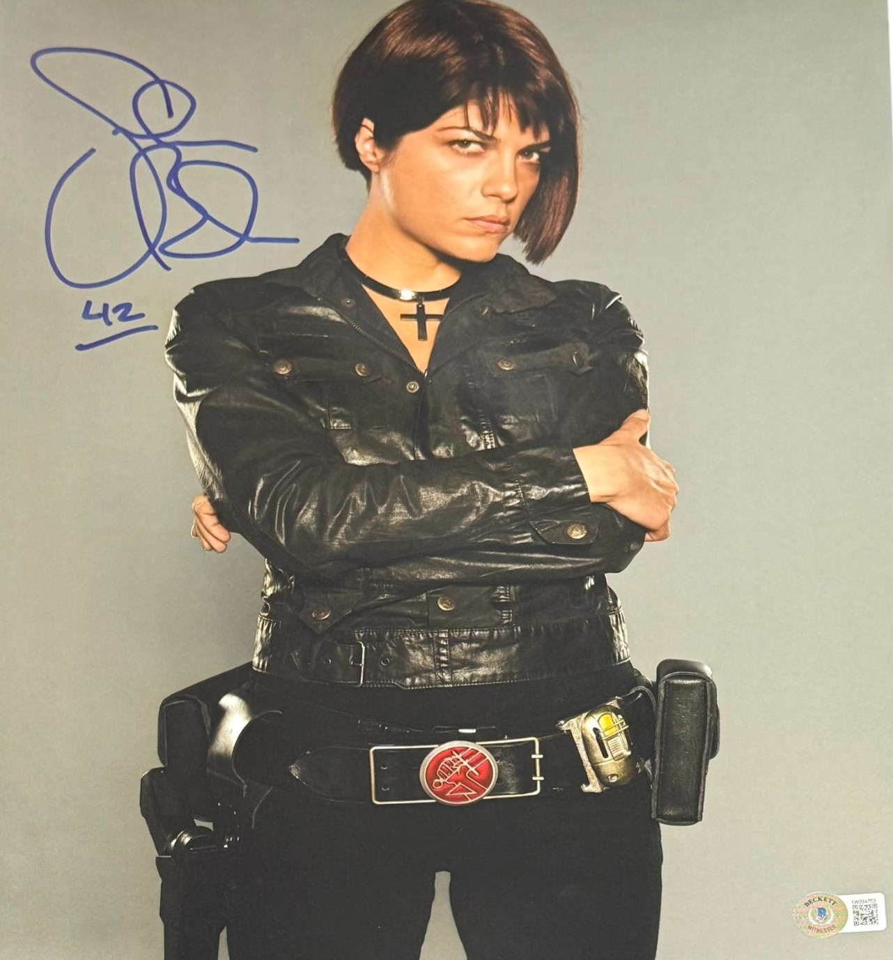 Selma Blair Autographed/Signed/Signed Hellboy 11x14 Photo Liz Beckett 54305