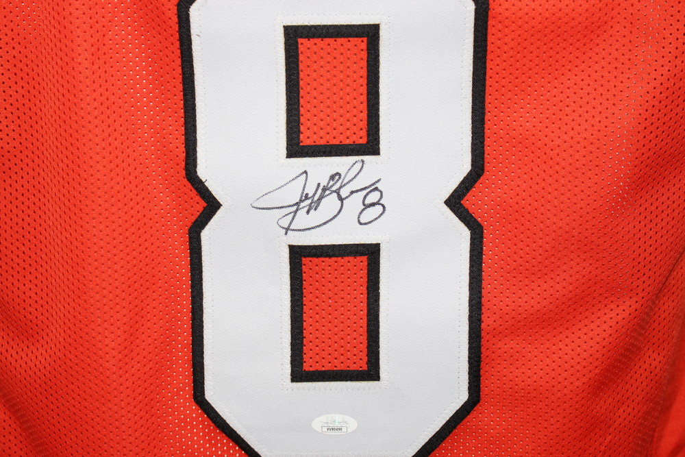 Jeff Blake Autographed/Signed Pro Style Orange XL Jersey Beckett