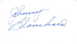 Johnny Blanchard Autographed/Signed New York Yankees Index Card Beckett 56524