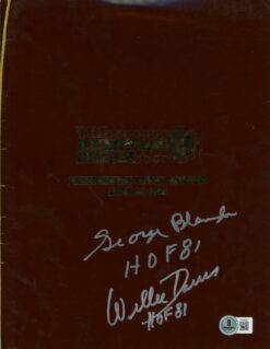 George Blanda Willie Davis Signed HOF 1981 Enshrinees Dinner Program BAS 57213