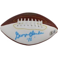 George Blanda Autographed Oakland Raiders Logo Mini Football AS IS Beckett 56215