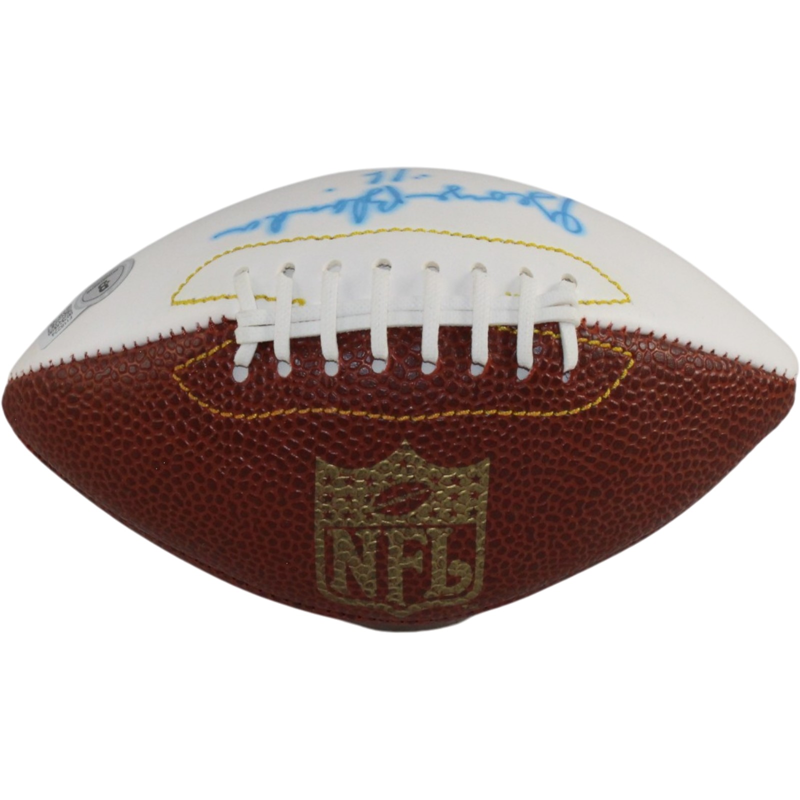 George Blanda Autographed Oakland Raiders Logo Mini Football AS IS Beckett 56215 2 George Blanda Autographed Oakland Raiders Logo Mini Football AS IS Beckett 56215