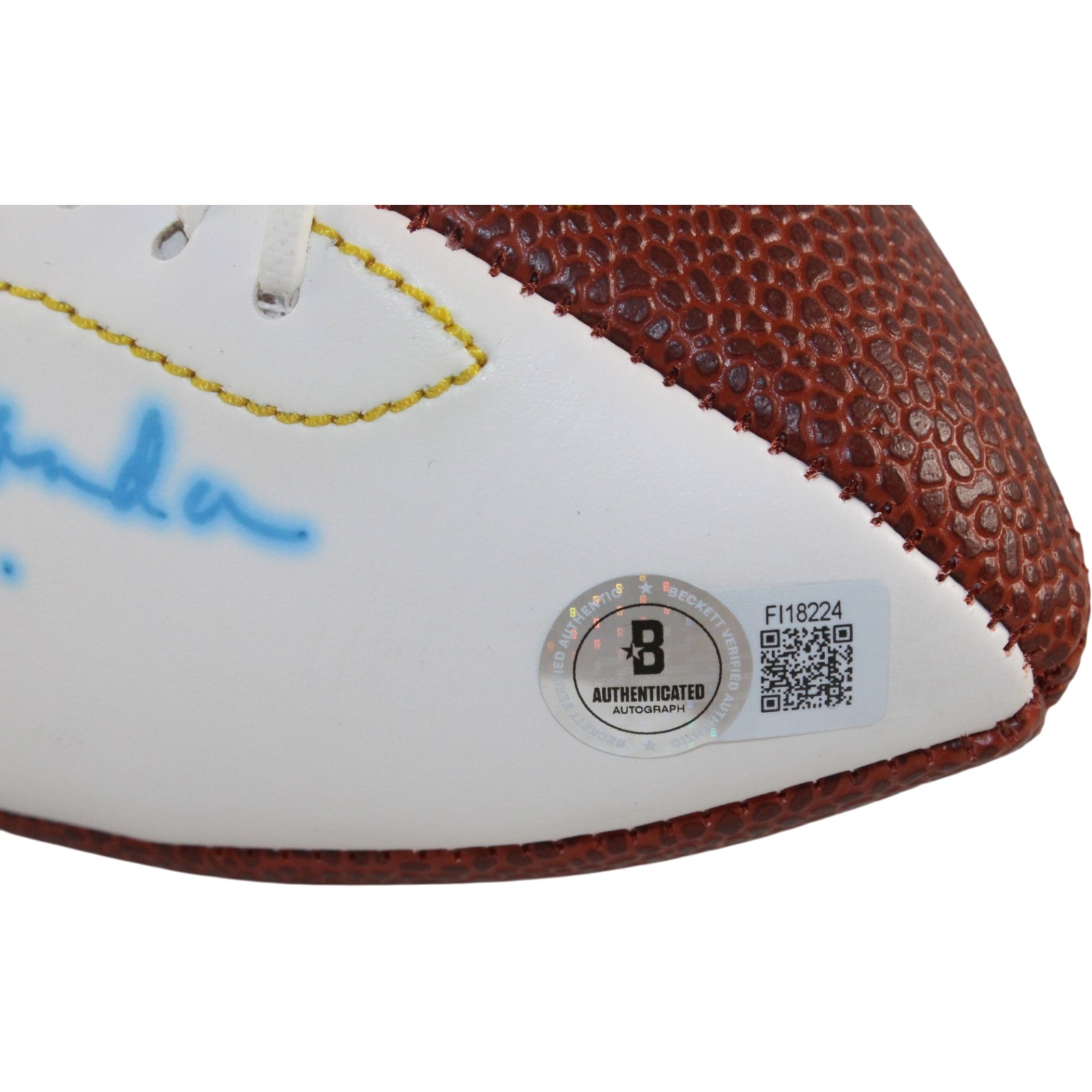 George Blanda Autographed Oakland Raiders Logo Mini Football AS IS Beckett 56215 3 George Blanda Autographed Oakland Raiders Logo Mini Football AS IS Beckett 56215