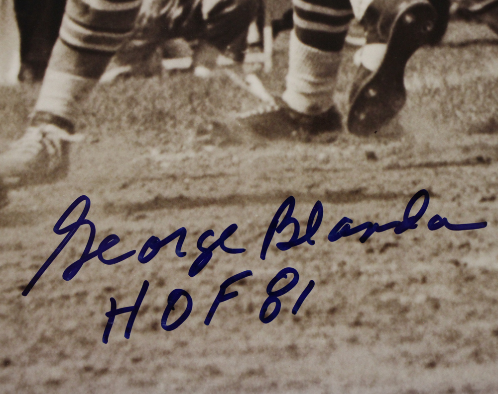 George Blanda Signed Houston Oilers Dry Mounted 16x20 Photo HOF Beckett