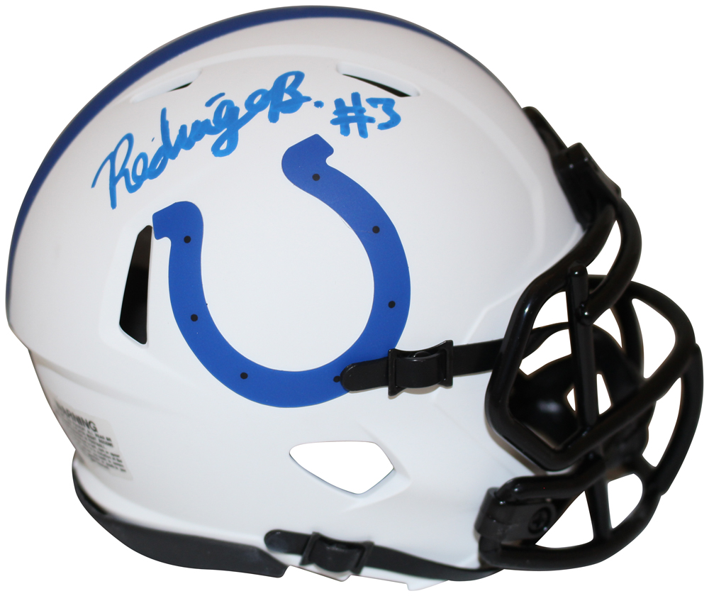 Rodrigo Blankenship Autographed Indianapolis Colts Lunar Mini Helmet FAN