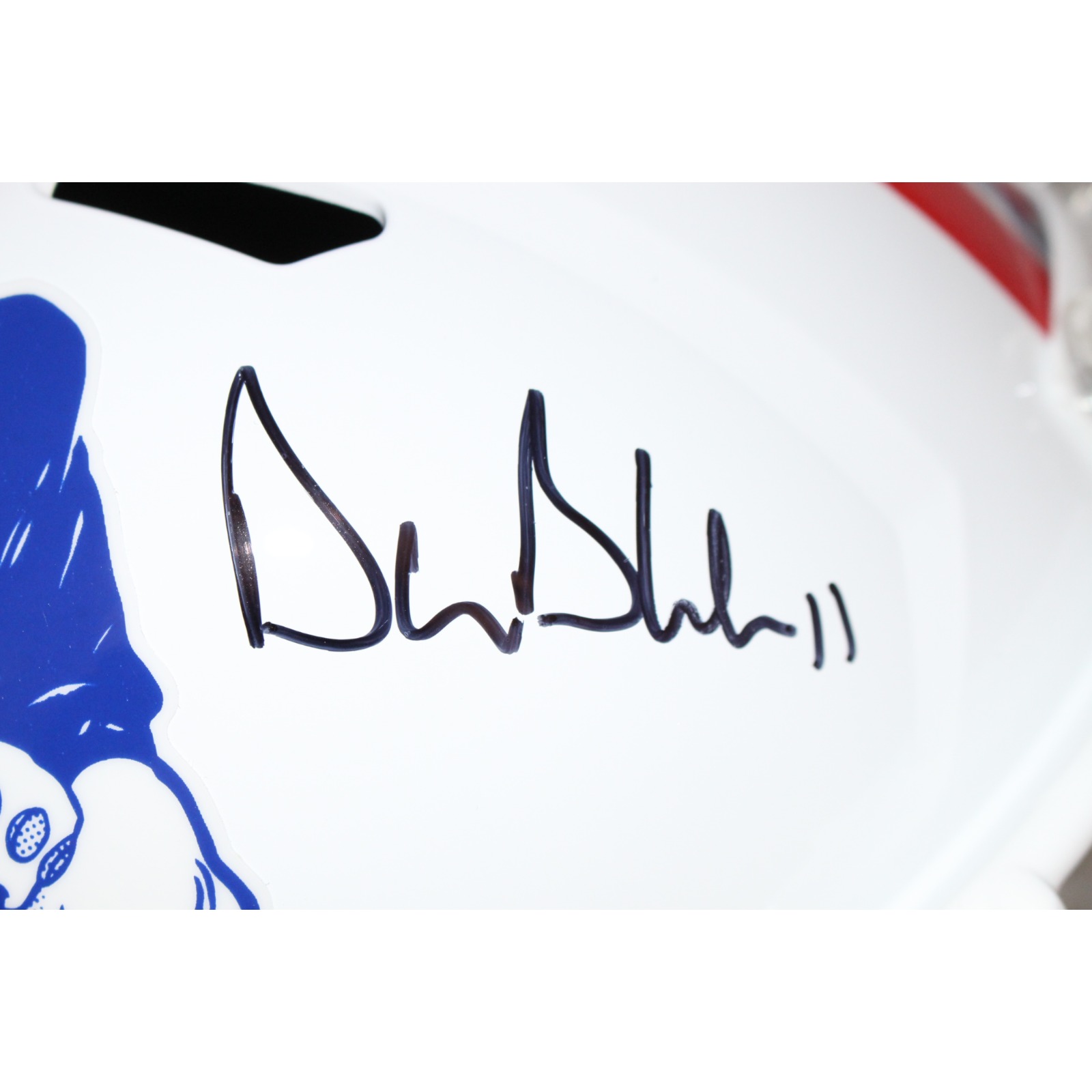 Drew Bledsoe Signed New England Patriots TB F/S Helmet Beckett