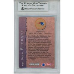 Drew Bledsoe Signed New England Patriots 93 Pro Set Card Slab Beckett 56130