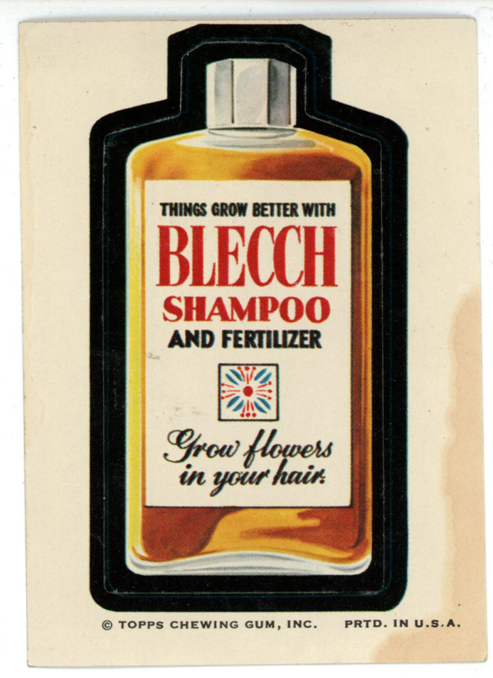 1973 Topps Wacky Packages Series 1 Bleech Shampoo
