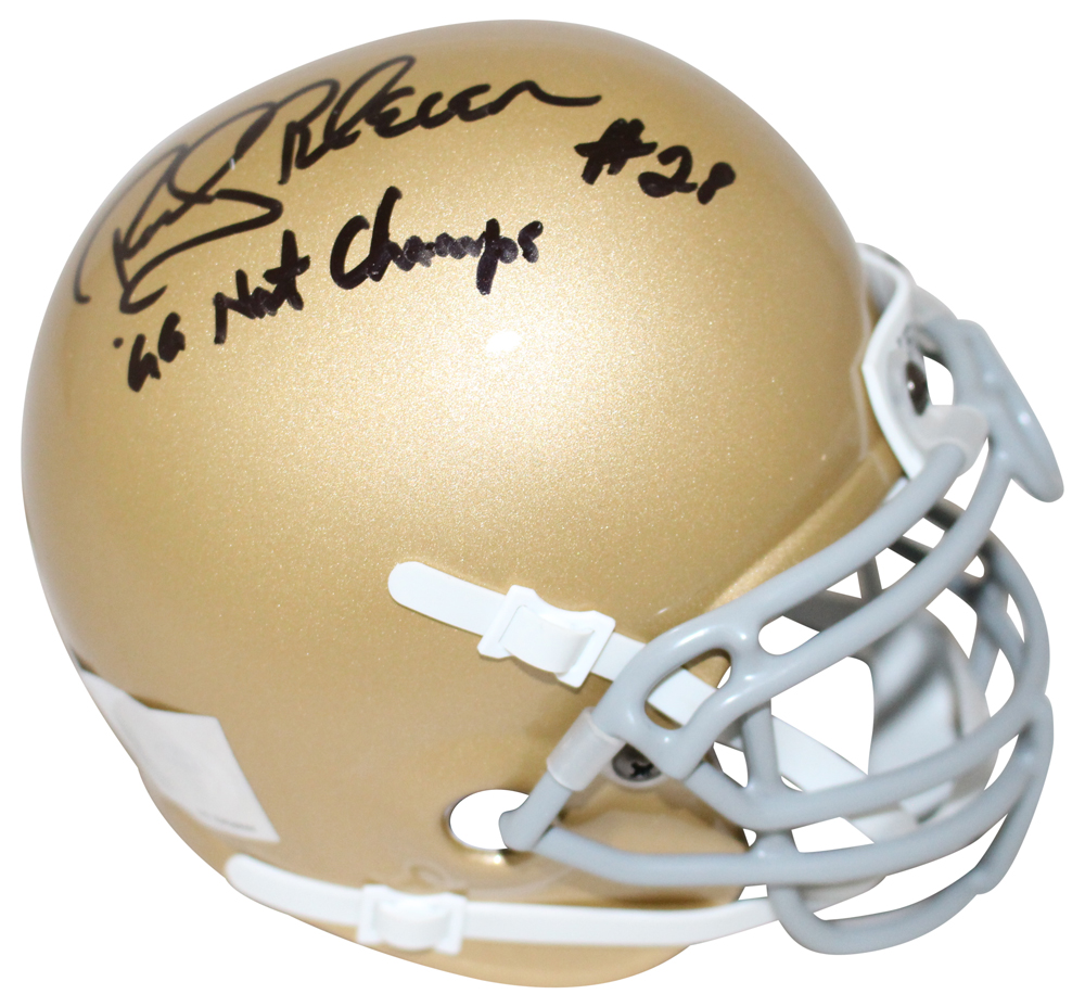rocky bleier autographed helmet