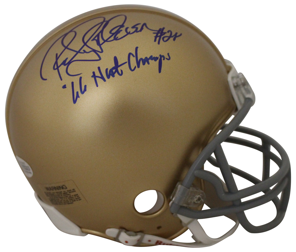 Rocky Bleier Signed Notre Dame Fighting Irish Mini Helmet Natl Champs BAS 27159