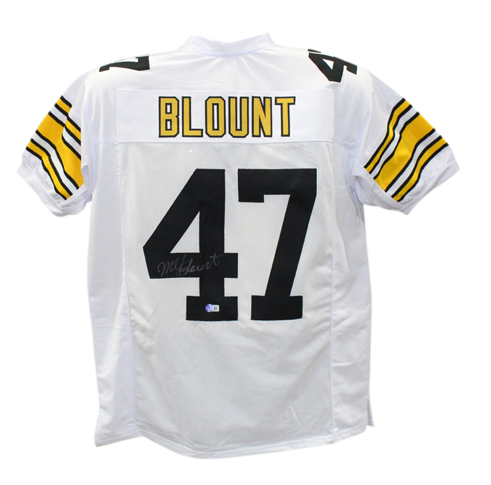 Mel Blount Autographed/Signed Pro Style White XL Jersey Beckett