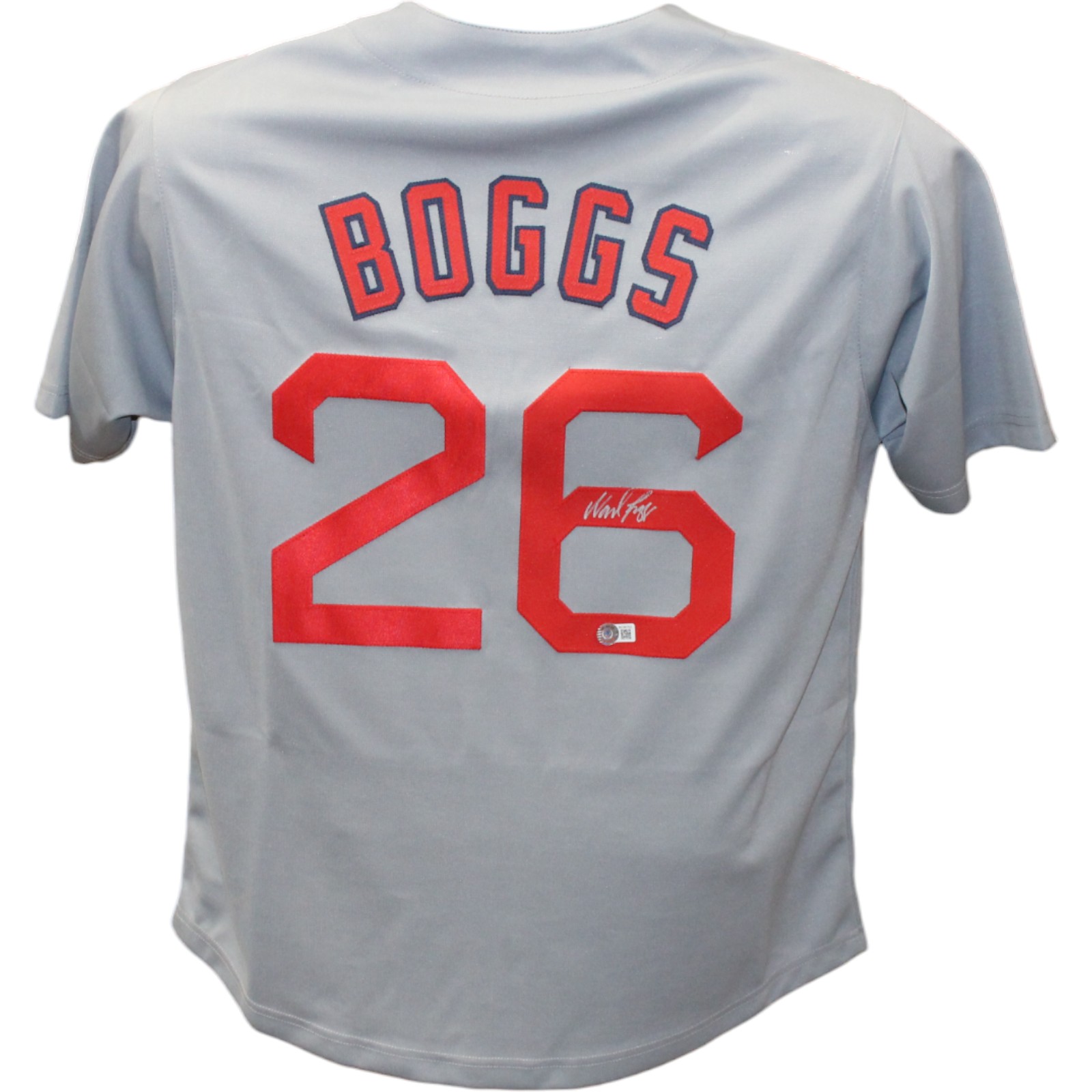 Wade Boggs Autographed/Signed Pro Syle Grey Jersey Beckett