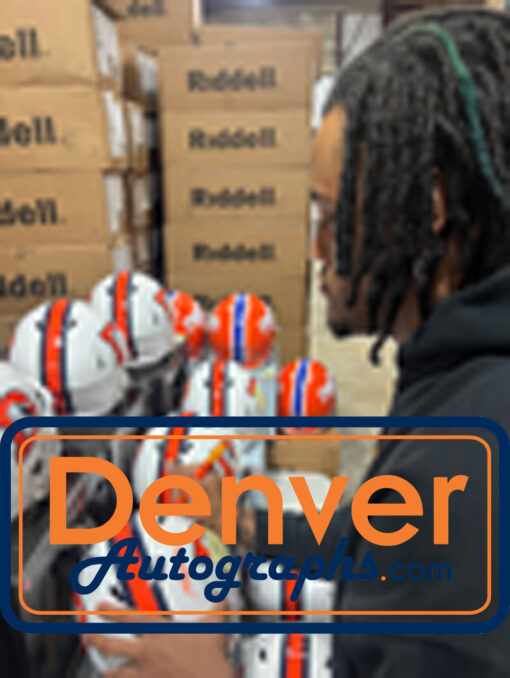 Nik Bonitto Autographed/Signed Denver Broncos F/S Helmet "Nik Six" Beckett 49130