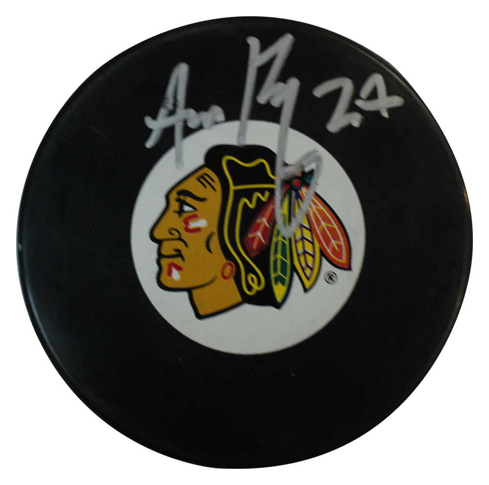 Adam Boqvist Autographed/Signed Chicago Blackhawks Puck Beckett