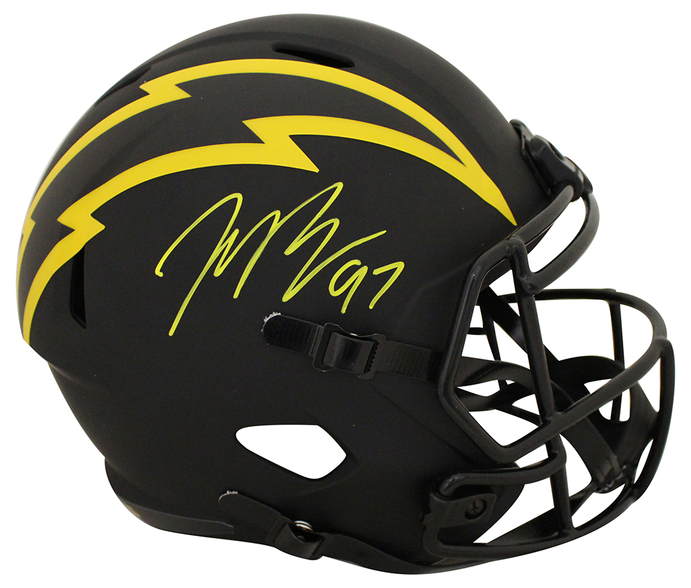 Joey Bosa Autographed/Signed Los Angeles Chargers F/S Eclipse Helmet BAS  28946 – Denver Autographs
