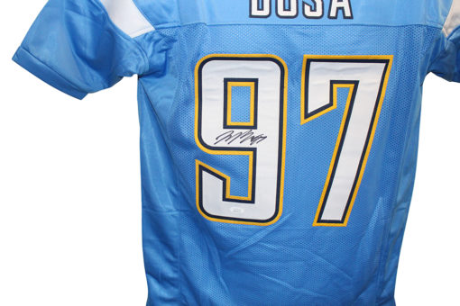 Joey Bosa Autographed/Signed Los Angeles Chargers Blue XL Jersey JSA 24876