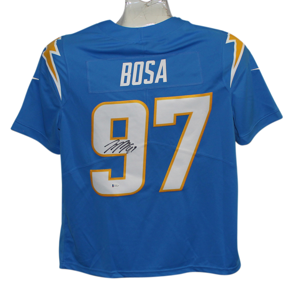 Joey Bosa Autographed Los Angeles Chargers Powder Blue Vapor Jersey BAS 32342