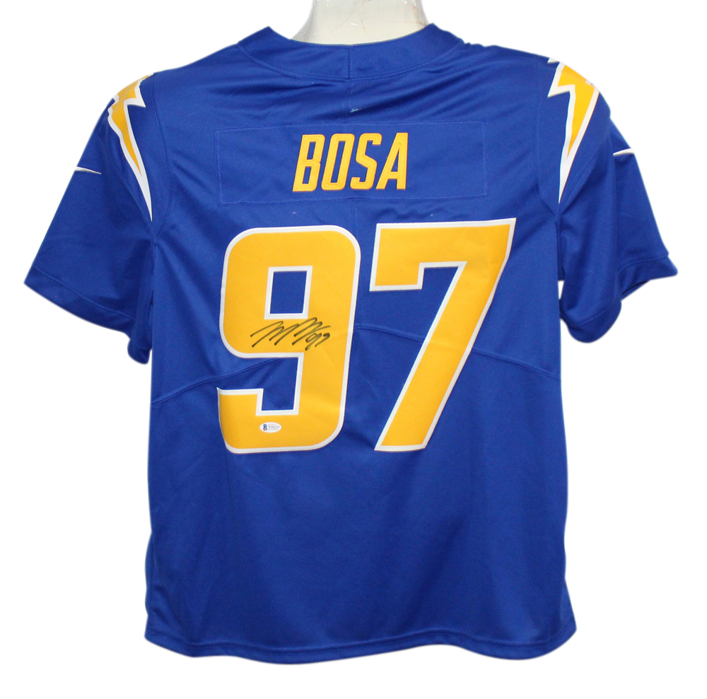 Joey Bosa Autographed Los Angeles Chargers Royal Blue Vapor Jersey BAS 32343
