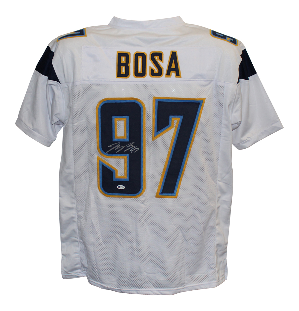 Joey Bosa Autographed/Signed Pro Style White XL Jersey BAS 28941