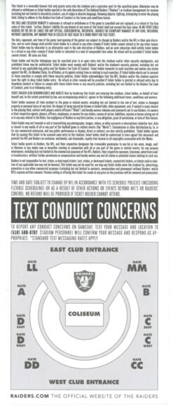 Joey Bosa San Diego Chargers v. Oakland Raiders NFL Debut 10/9/2016 Ticket 56109