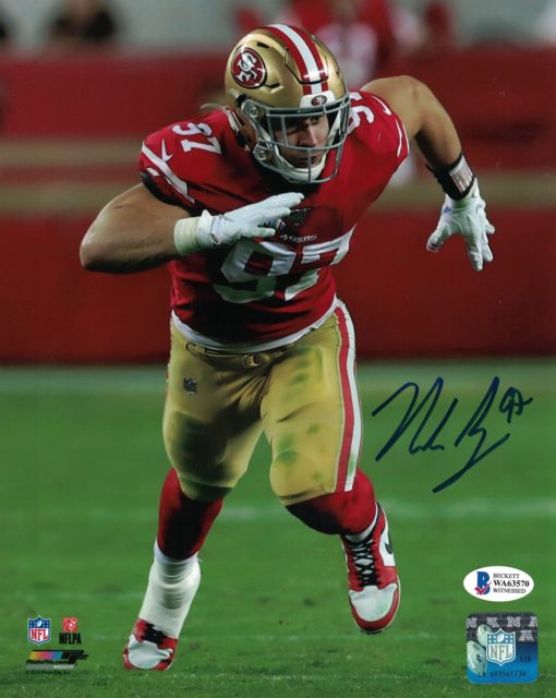 Nick Bosa Autographed/Signed San Francisco 49ers 8x10 Photo BAS 26079 PF
