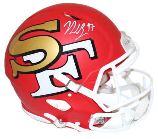 Nick Bosa Autographed/Signed San Francisco 49ers Authentic AMP Helmet BAS 25862
