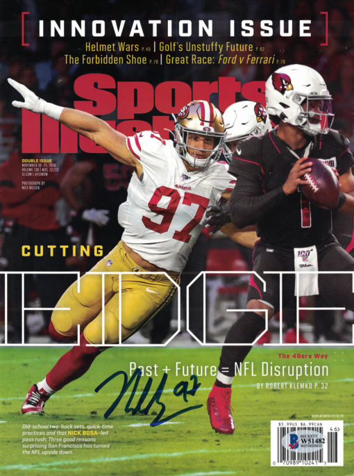 Nick Bosa Autographed San Francisco 49ers Sports Illustrated Magazine BAS 25924