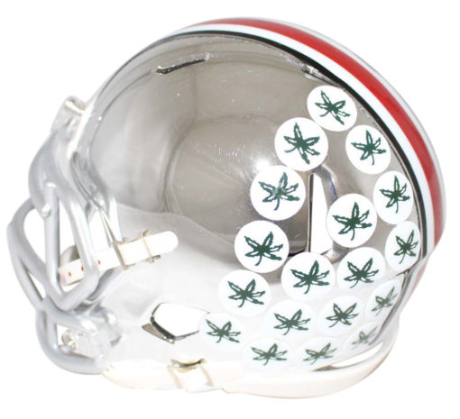 Nick Bosa Autographed/Signed Ohio State Buckeyes Chrome Mini Helmet JSA 26095